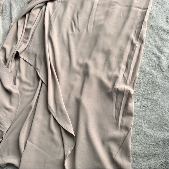 NWT Roolee Taylor Jane Wrap Belted Maxi Dress Modest Bridesmaid Gainsboro Gray S - Picture 12 of 17